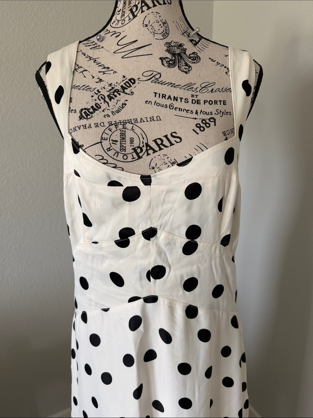 Maeve Black & White Polka Dot Maxi Dress - Picture 2 of 7